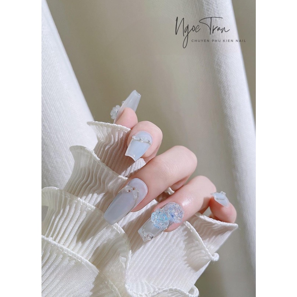 Set 50 Hoa Pha Lê Lạnh Đủ Màu Pastel Nhẹ Nhàng Ngọt Ngào | Trang Trí Móng Tay