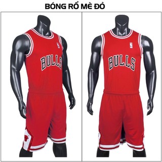 Bộ quần áo bóng rổ bull vải mè cao cấp các màu