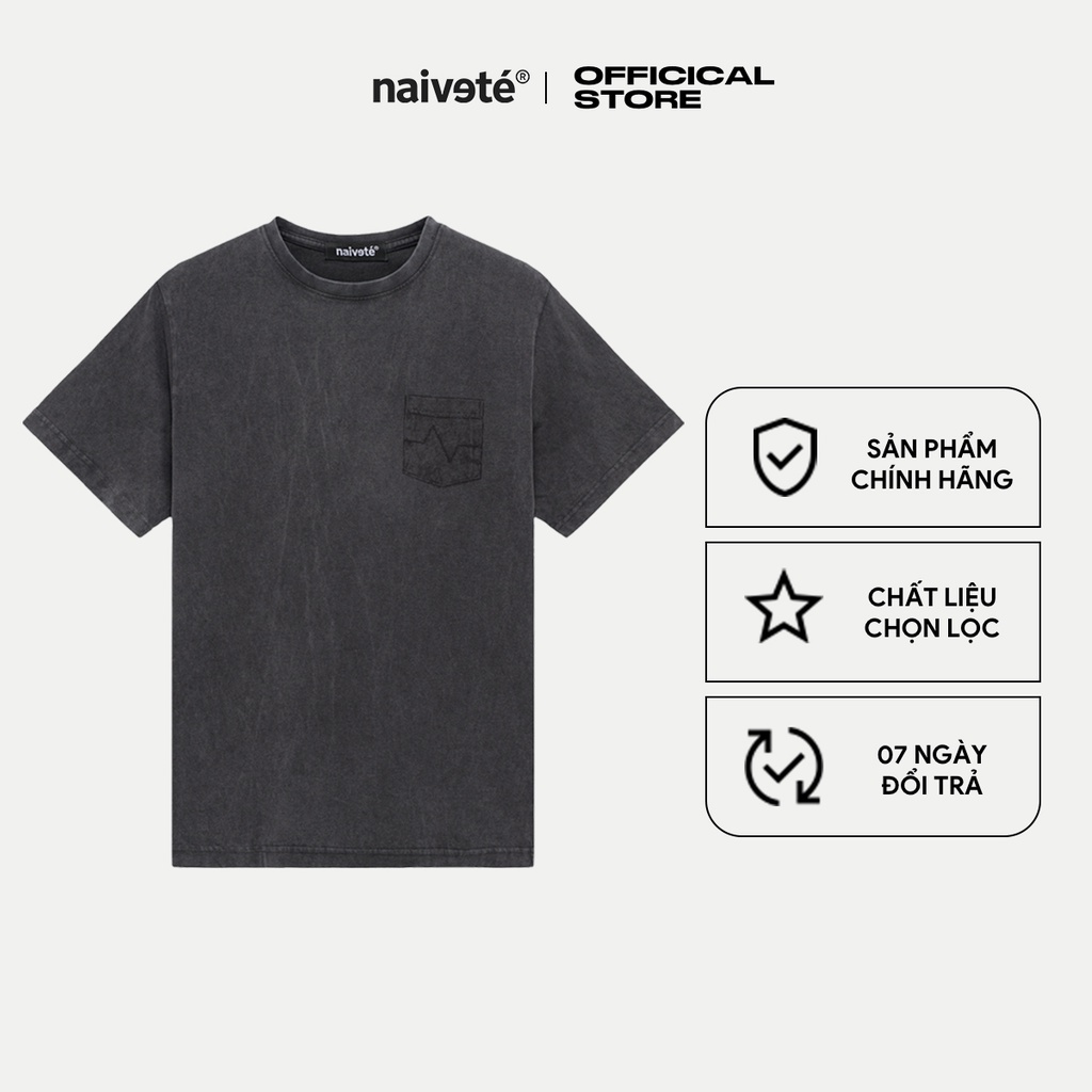 Áo thun unisex basic NAIVETE chất liệu cotton cao cấp