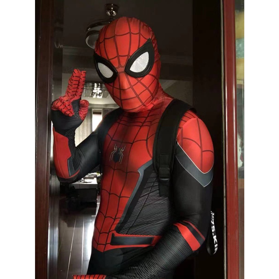 Bộ Áo Liền Quần Hóa Trang Người Nhện Đen Cho Halloween
