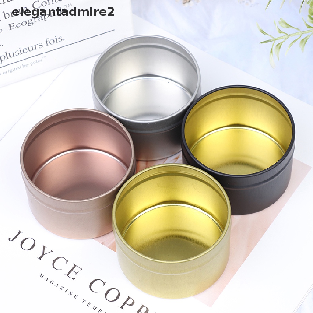 Hộp Thiếc Nhôm Hình Tròn 4Oz Có Nắp Đựng Mẫu Thử Mỹ Phẩm DIY