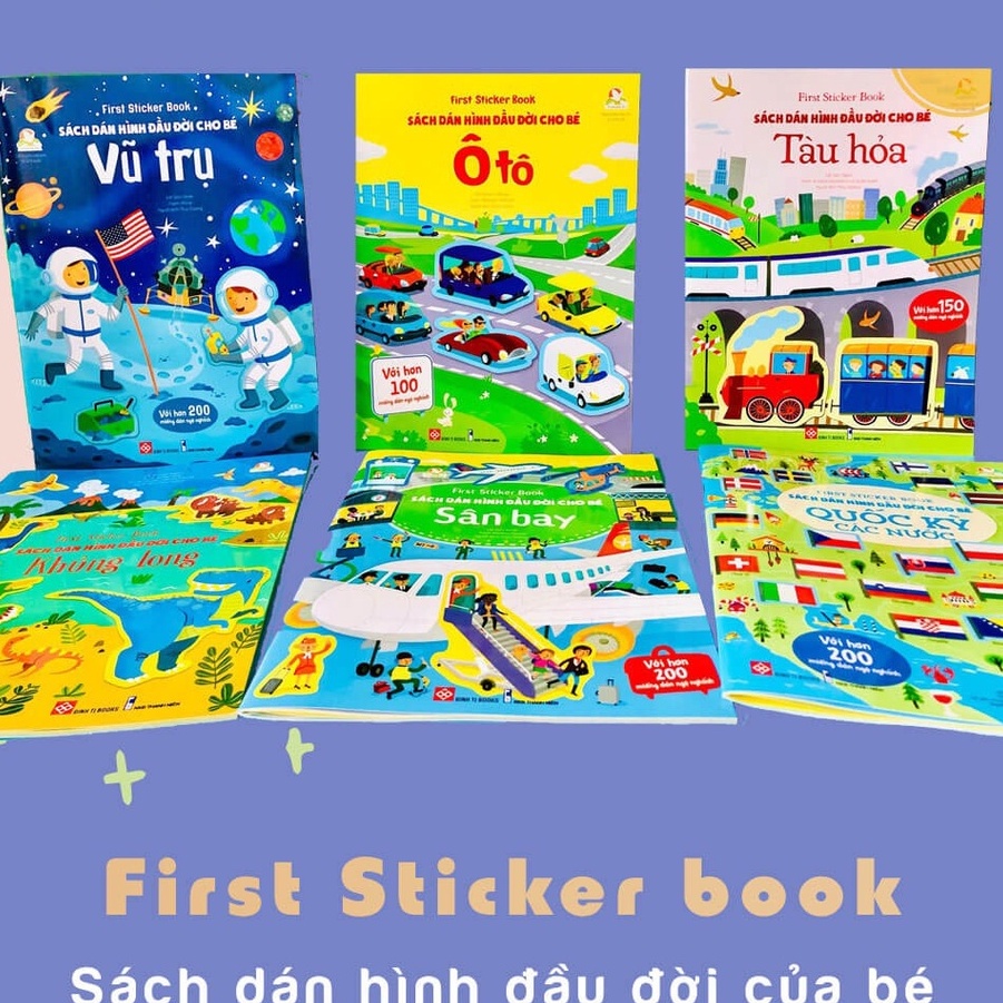 SÁCH - First sticker book - Sách dán hình đầu đời cho bé ( NHIỀU CHỦ ĐỀ )