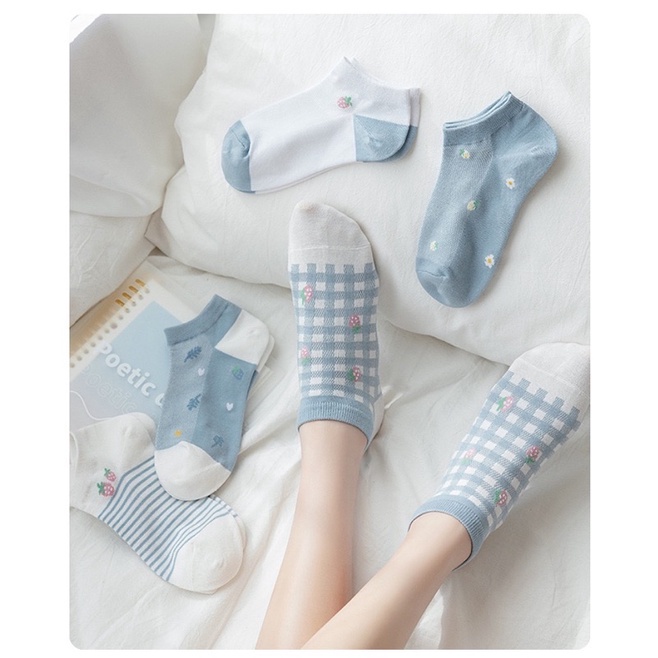 Tất vớ nữ dâu xanh Softie chất liệu vải Hàn co giãn bốn chiều,phong cách hiện đại tt5