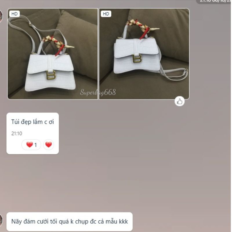 Túi xách nữ đẹp giá rẻ đeo chéo đeo vai khóa chữ B Superbag668 345