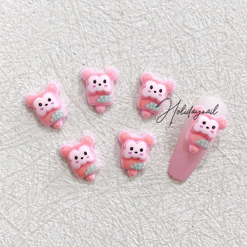 HOLIDAYNAIL Set 30 charm kẹo hình thú mix mẫu trang trí móng