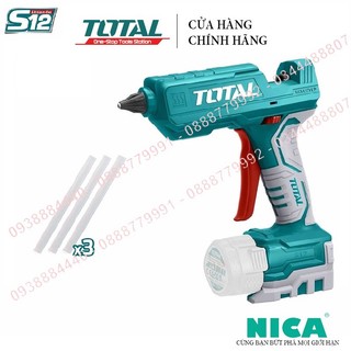 Súng bắn keo dùng pin Total TGGLI1201  KÈM 1 PIN VÀ SẠC, Đường kính keo dính 11,2mm chính hãng [TOOLSVN}