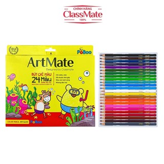 Hộp Bút Chì 24 Màu Cho Bé ARTMATE, Bút Màu Tươi Sáng, Màu Sắc Chuẩn, An Toàn Dùng Để  Tô Tranh  AM-CL103