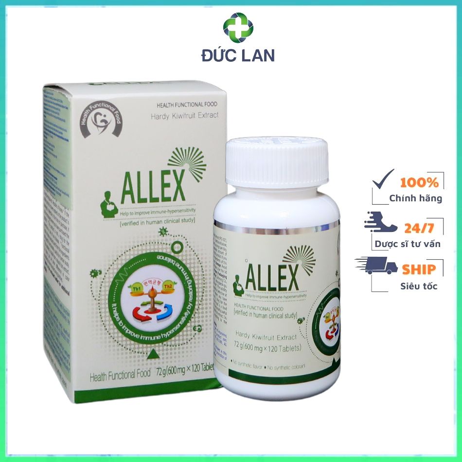 ALLEX 600MG HỘP 120 VIÊN - HỖ TRỢ CẢI THIỆN QUÁ MẪN DỊ ỨNG