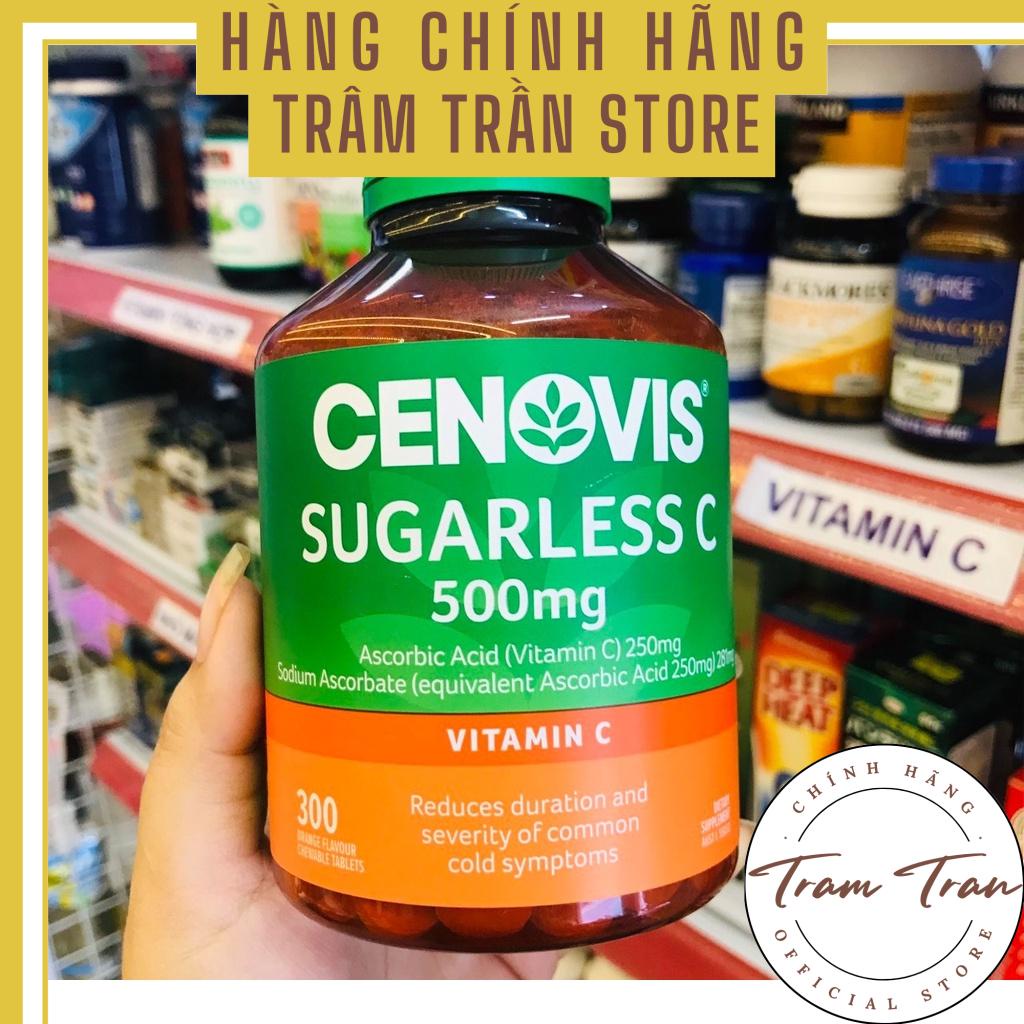 Viên ngậm Vitamin C không đường Cenovis  Hộp 300 viên - Dành cho người tiểu đường sử dụng