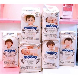 Tã/bỉm moony natural 💝 moony natural chính hãng - bỉm moony dán/quần đủ size nb62/s58/m48/l36/xl32.