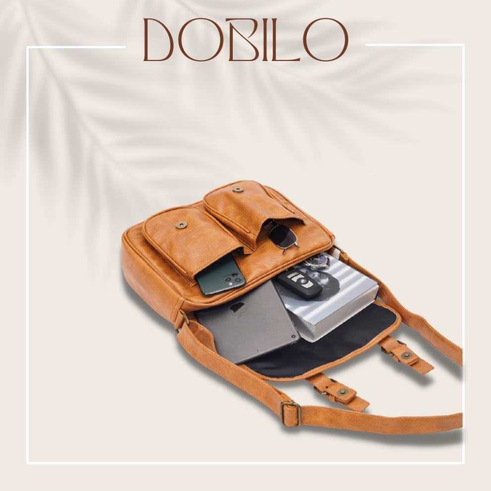 Túi Đeo Chéo Da Nam Nữ Thời Trang DOBILO - Da Pu Chống Nước BG09