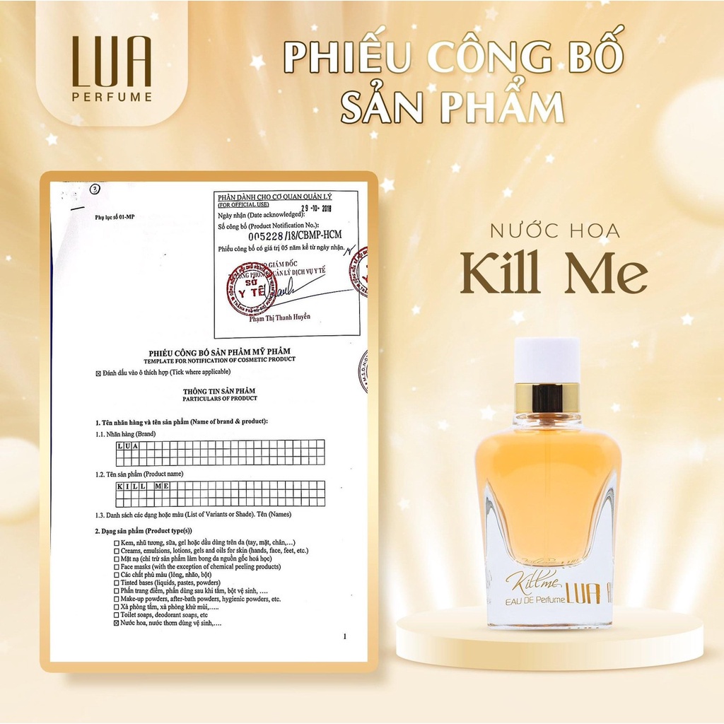 Nước Hoa Nữ Kill Me LUA Perfume Chính Hãng Mùi Hương Nồng Nàng Sang Trọng