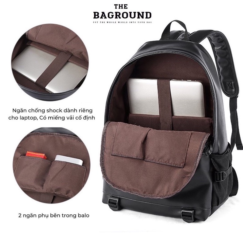 BALO DA CHỐNG NƯỚC - KIỂU DÁNG UNISEX DỄ MANG - ĐI HỌC ĐI CHƠI HS SV - VỪA LAP 15.6INCHES