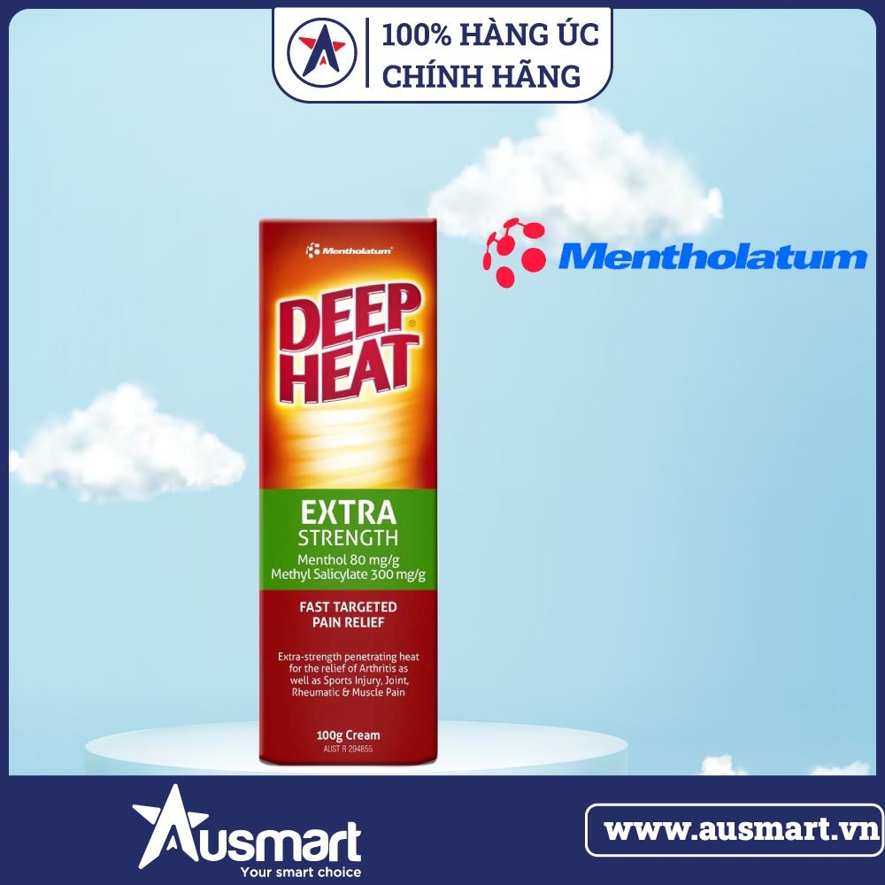 Gel xoa bóp Mentholatum Deep Heat Arthritis Cream 100g