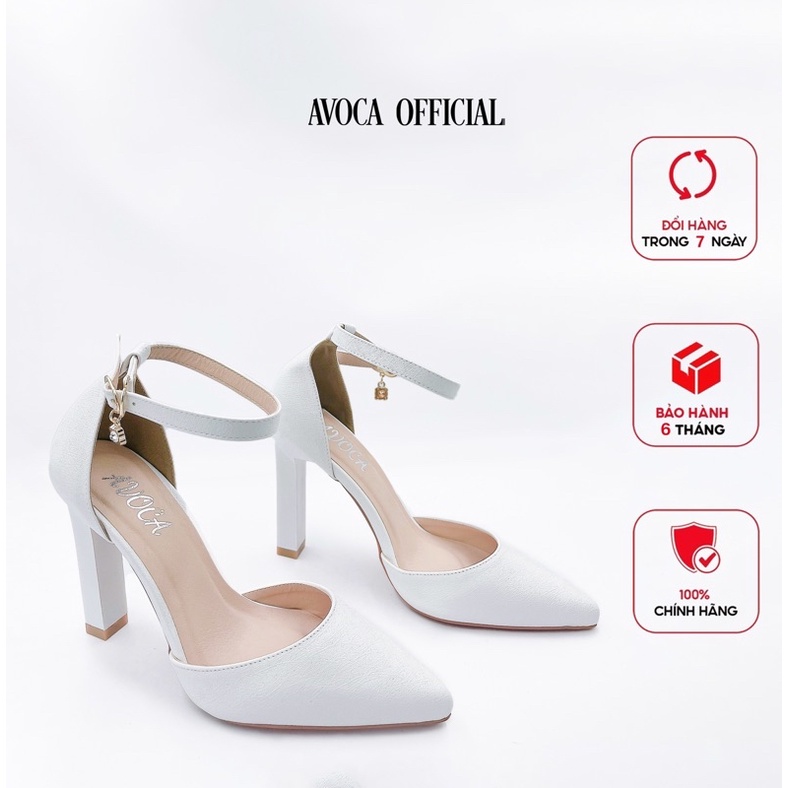 Giày mũi nhọn gót vuông 10cm A22