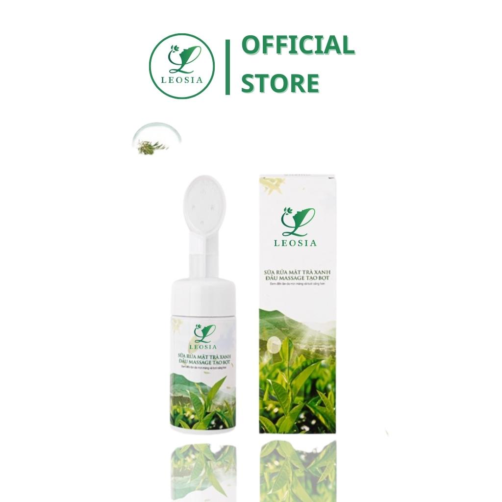 Sữa rửa mặt Trà Xanh LEOSIA giúp da sạch thoáng ngừa mụn trắng da 100ml