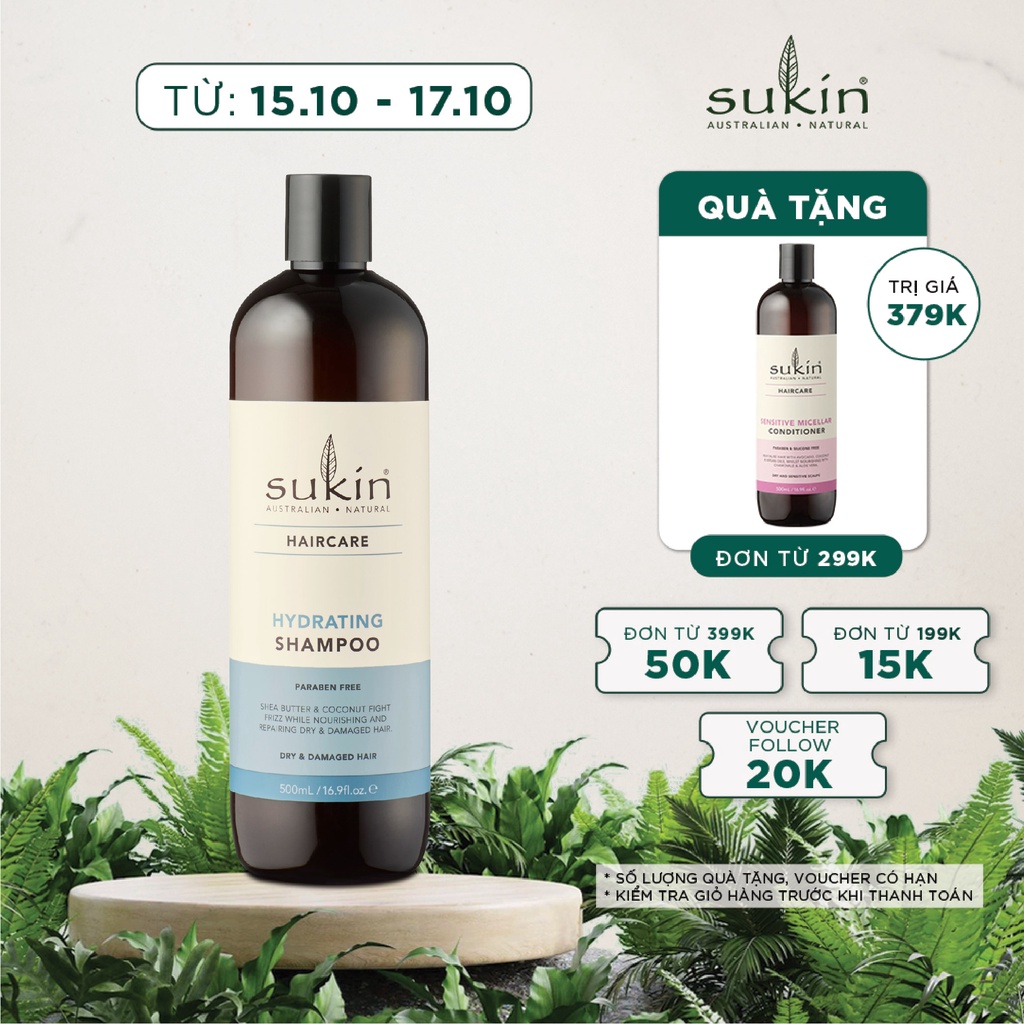 Dầu Gội Dưỡng Ẩm Cho Tóc Sukin Haircare Hydrating Shampoo 500ml