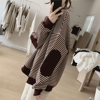 [Plus Size] (40-150kg) Áo Sơ Mi Nữ Oversize Tay Dài Sọc Dọc