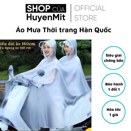 Áo mưa trong suốt thời trang Cloudy hàng chính hãng Thành Long cao cấp 1 đầu và 2 đầu