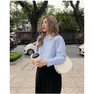 ÁO SƠ MI CROPTOP (KÈM VIDEO HÌNH THẬT)