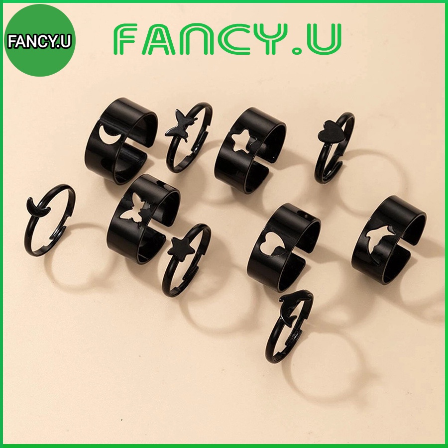 Combo Bộ 2 Chiếc Nhẫn Đeo Tay Nhẫn Cặp Đôi Nam Nữ Có Thể Điều Chỉnh Độc Đáo Cá Tính Hình Dễ Thương Mới Lạ HOT NA-23