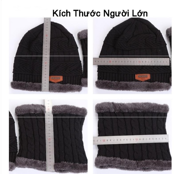 Mũ Len Cho Cả Nam Và  Nữ Có Kèm Khăn Quàng Cổ Người Lớn Chống Lại Cái Lạnh Rét Buốt Của Mùa Đông