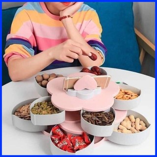 KHAY MỨT XOAY NHIỀU CÁNH SIÊU RẺ, ĐỒ ĐỰNG BÁNH KẸO NGÀY TẾT