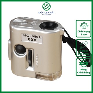 Kính lúp mini 60X đèn liền nhỏ gọn, trọng lượng nhẹ
