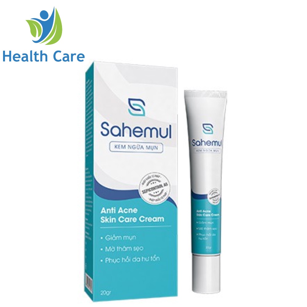 Tuýp kem ngừa mụn Sahemul 20gr - Dùng cho mụn viêm, mụn bọc, mụn mủ, mụn trứng cá và thâm mụn