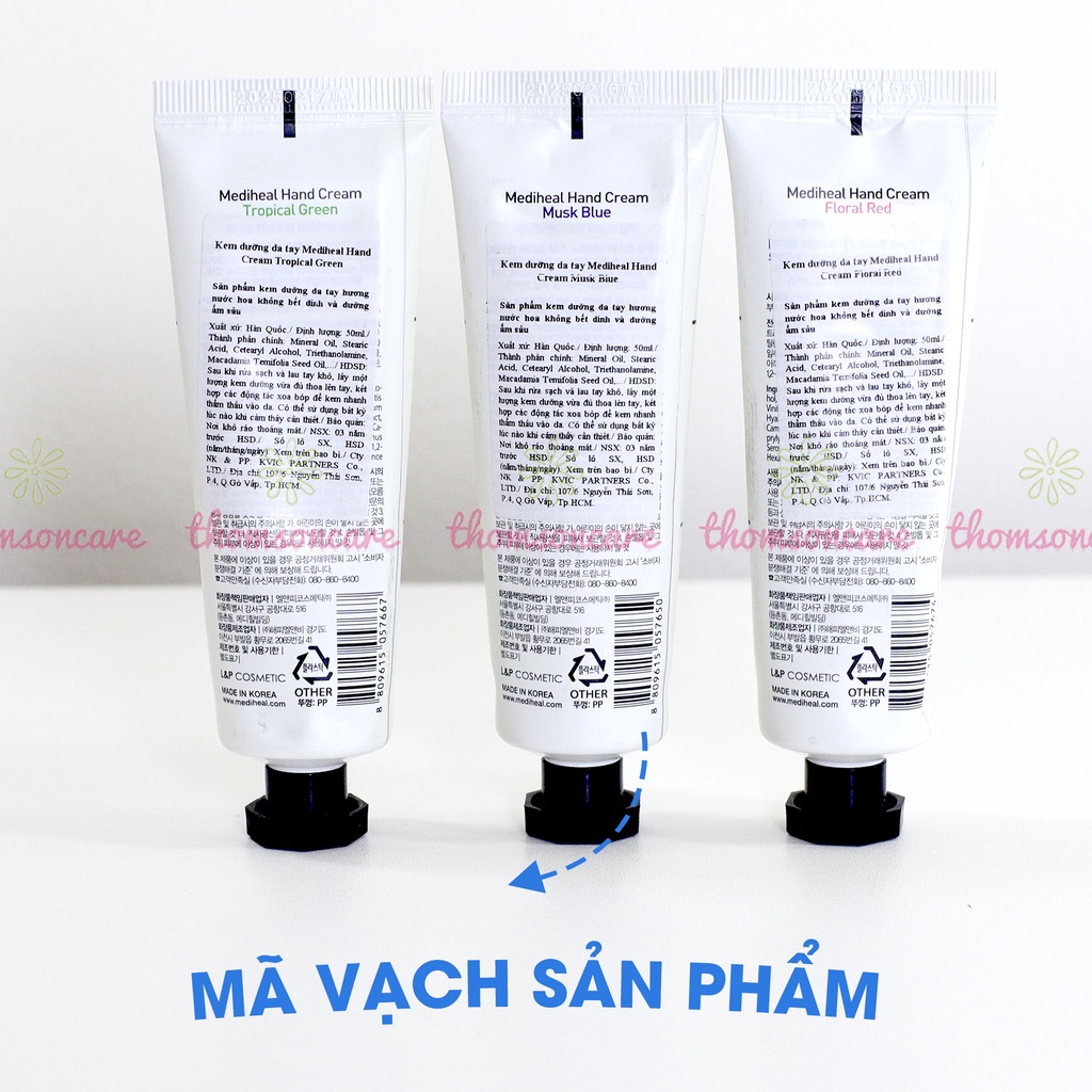 Kem dưỡng tay Mediheal Hand cream 50ml hương nước hoa, giúp da mềm mịn, hương thơm gợi cảm