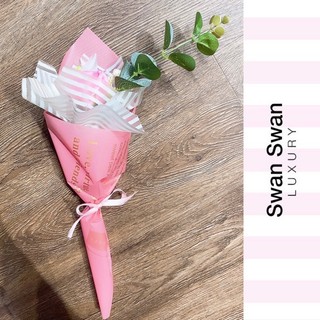 Một Cành Hoa Bông Hồng Sáp Lụa Đỏ 3D 30cm