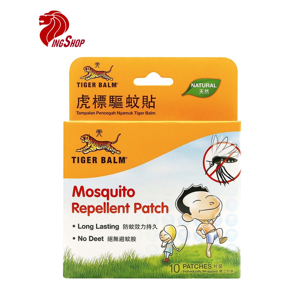 Miếng dán chống muỗi / đuổi muỗi Tiger Balm Mosquito Repellent patch 1 hộp 10 miếng