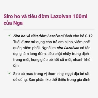 Siro long đờm Nga 100ml