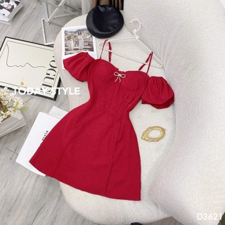 Đầm xòe 2 dây dự tiệc today style d3621 sang trọng