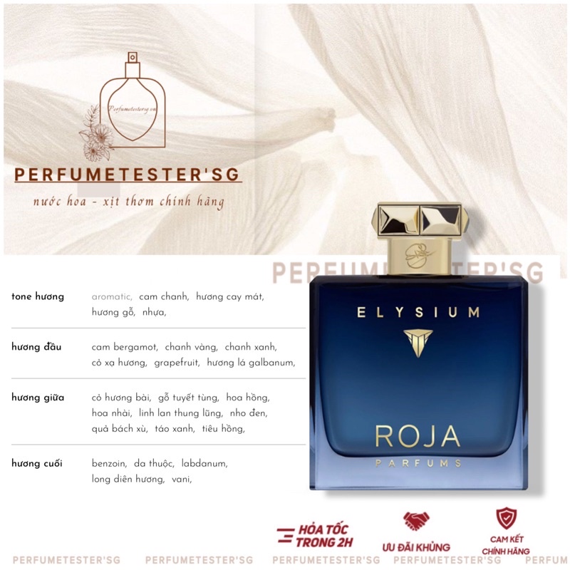 [ᴀᴜᴛʜᴇɴᴛɪᴄ] Nước hoa Nam Roja Elysium Parfum cologne -𝒑𝒆𝒓𝒇𝒖𝒎𝒆𝒕𝒆𝒔𝒕𝒆𝒓