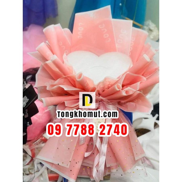 [PHÔI CẮT MÁY] Phôi xốp dẻo, xốp cắm HOA SÁP - dày 5cm -  cắt sẵn hình trái tim, hình tròn nhiều kích thước