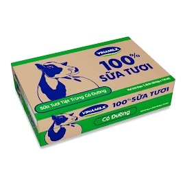 MẪU MỚI_Thùng 48 Hộp Sữa Tươi Có Đường Vinamilk 180ml