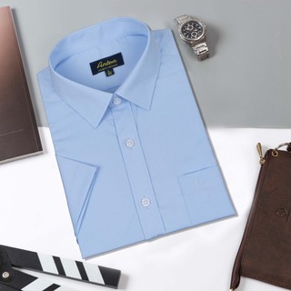 Áo Sơ Mi Nam Công Sở Trung Niên Anton Somianton Xanh Tím Than Kẻ Sọc Dài Tay Vải Cotton  - 303