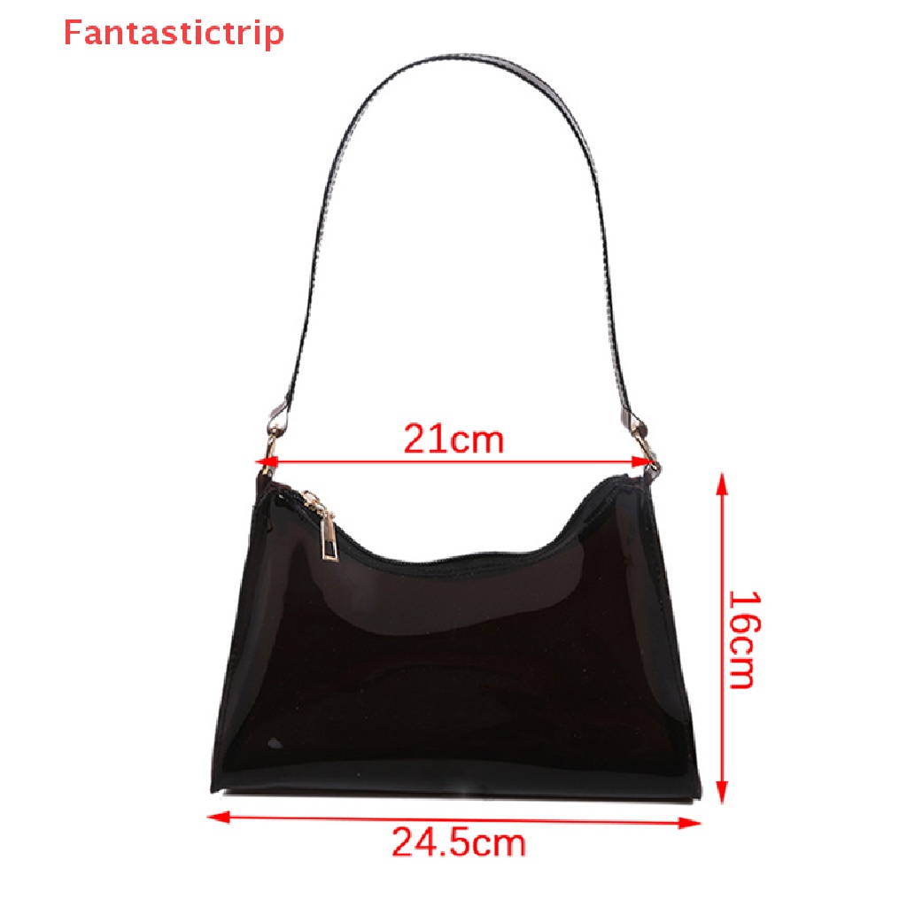 Transparent Vintage Handbags Crossbody Bag for Women Candy Color Fashion Mini Shoulder Messenger Bag PVC Jelly Tote Underarm Bag NEW