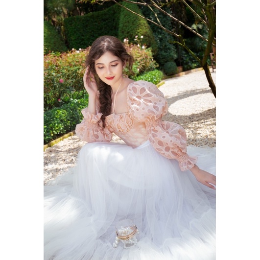 BEL ANGE - Áo tay dài và chân váy công chúa siêu bồng Princesse Set