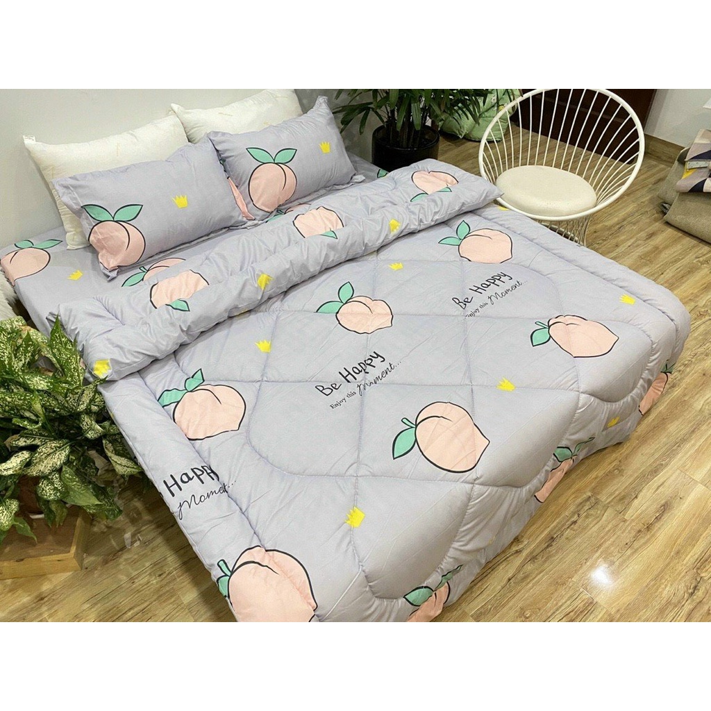 (Hàng loại 1) ✨ Chăn Phao Trần Bông Cotton Poly Mẫu Mickey Xanh  Dày Dặn Chuẩn Y Ảnh Kích Thước 1,8m x 2m