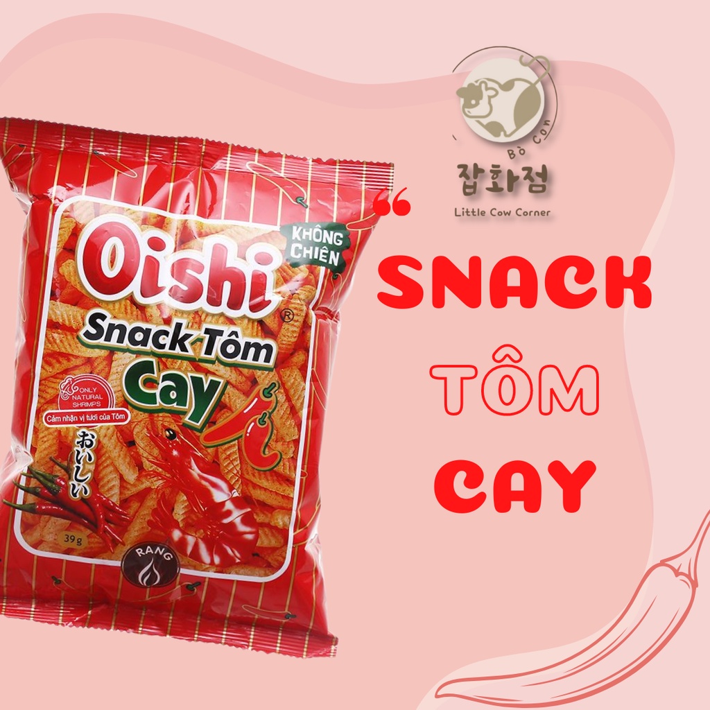 COMBO 10 Gói Bánh Snack Bim Bim Vị Tôm Cay Oishi 35g