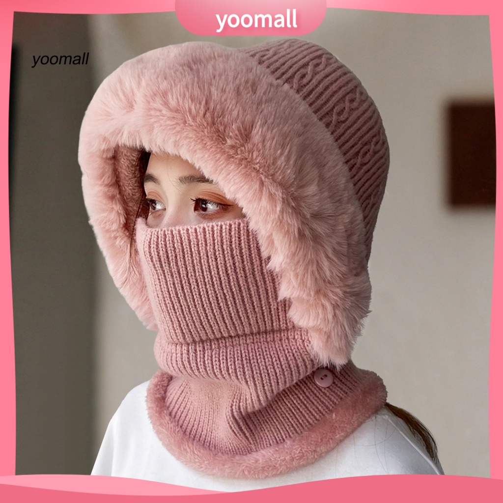 / Yo / Mũ Beanie Mềm Mại Giữ Ấm Mùa Thu Đông Có Thể Giặt Rửa Cho Nữ