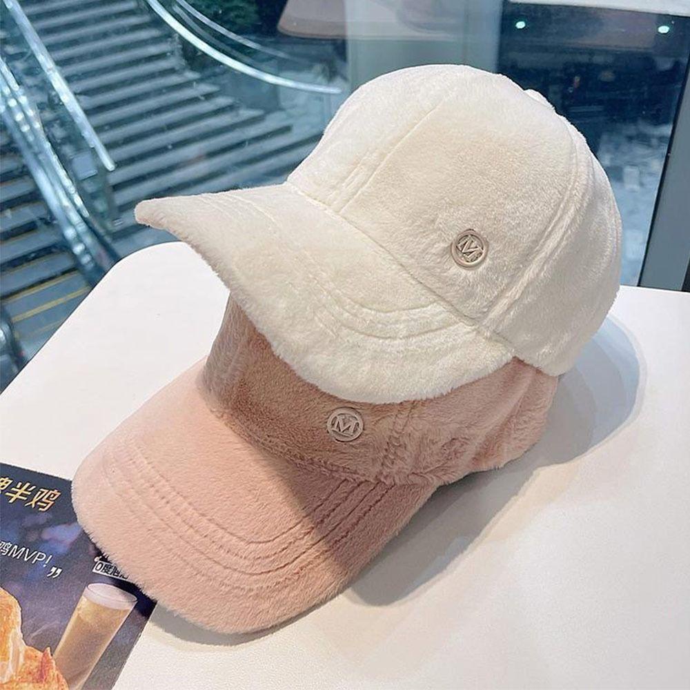 Mũ Lưỡi Trai Phối Lông Dày Dặn Giữ Ấm Phong Cách Hiphop 1 Thời Trang Unisex