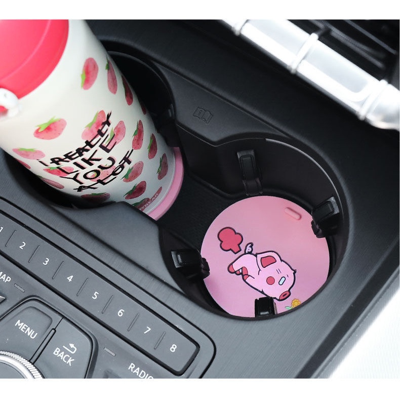 Miếng Lót Ly Đế Lót Cốc Trên Ô Tô Nhân Vật Hoạt Hình Cao Su Cách Nhiệt Cực Tốt Chống Bám Bụi Bẩn Dễ Vệ Sinh