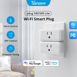 Ổ Cắm Điện Thông Minh SONOFF iPlug S40 / S40 Lite US WiFi 15A Điều Khiển Từ Xa Qua eWeLink Hỗ Trợ Google Home Alexa
