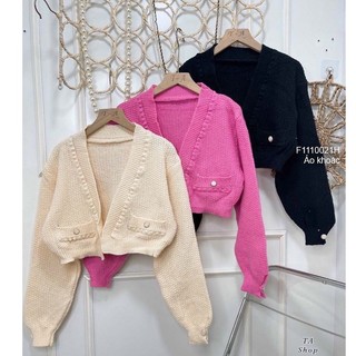 Áo khoác len croptop tay dài siêu thời trang!