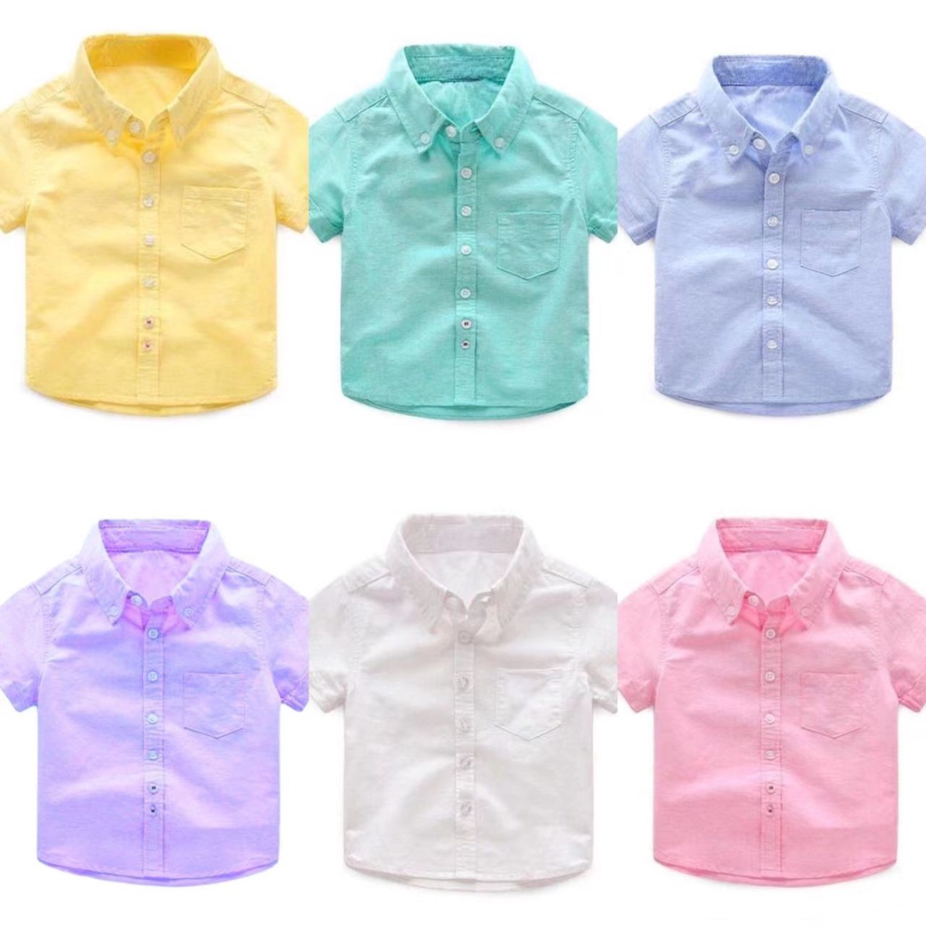 Soffny Áo sơ mi cotton thiết kế đơn giản thời trang mùa thu 2019 cá tính dành cho bé trai