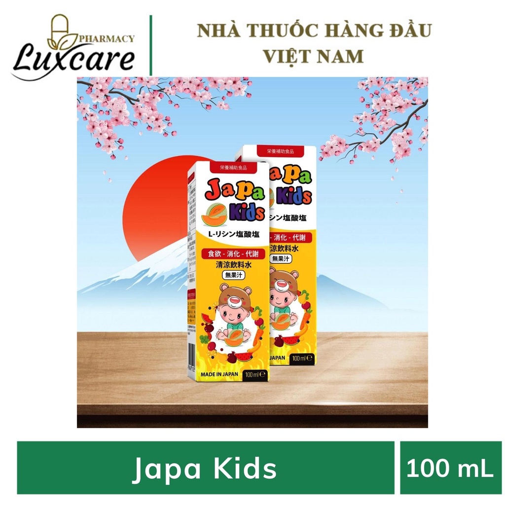 Siro Japa Kids - Khuyến mãi - Hỗ trợ tăng cường tiêu hóa, giúp ăn ngon miệng - Hộp 100ml - Luxcare Pharmacy