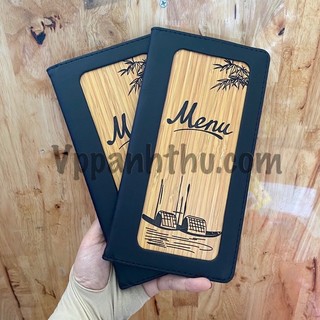 Bìa menu gỗ 10 lá cỡ nhỏ
